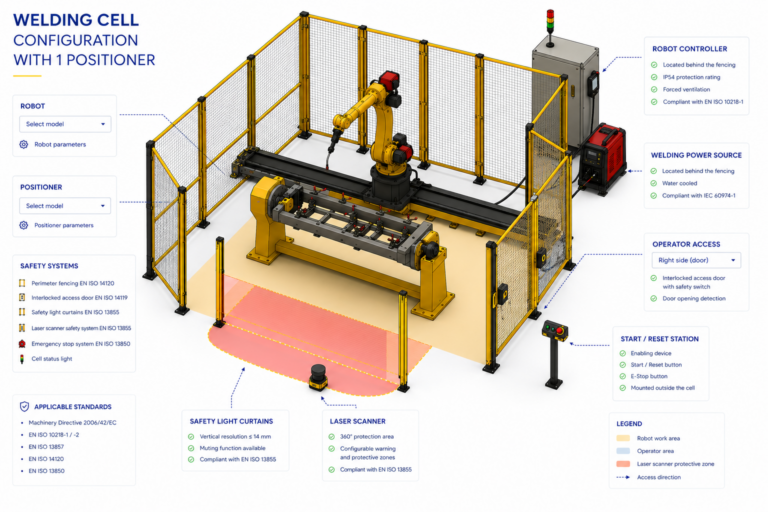 Robot + Welder + 1 Positioner Welding Cell — Configurable Build