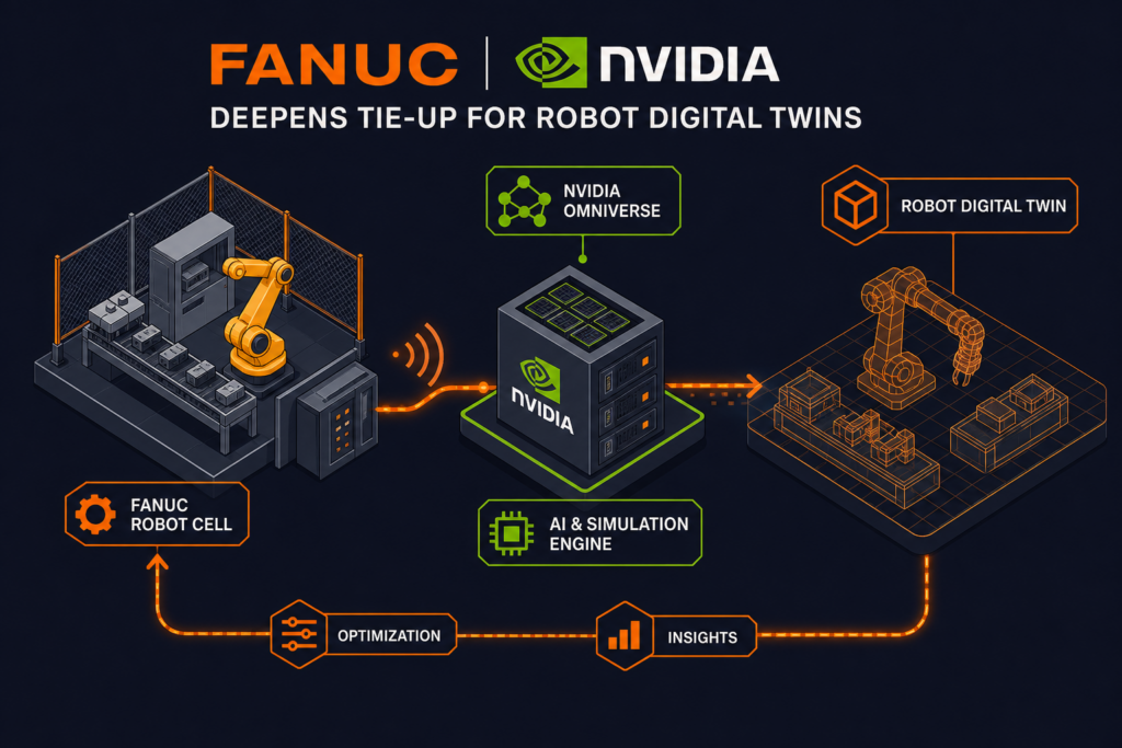 FANUC Deepens Nvidia Tie-Up for Robot Digital Twins