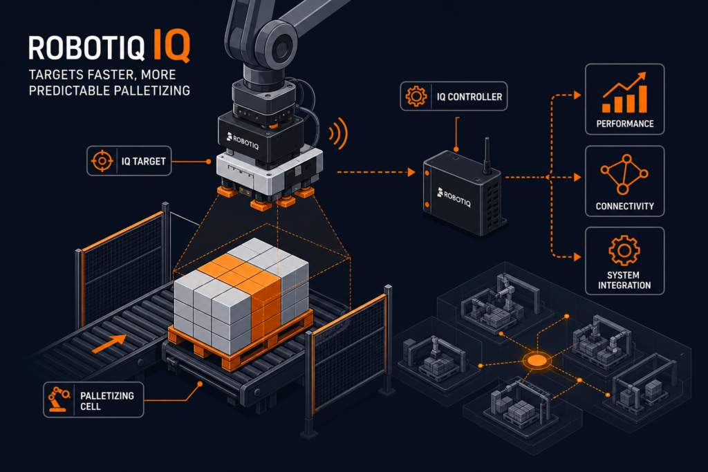Robotiq IQ zielt auf schnellere, vorhersehbare Palettierung ab