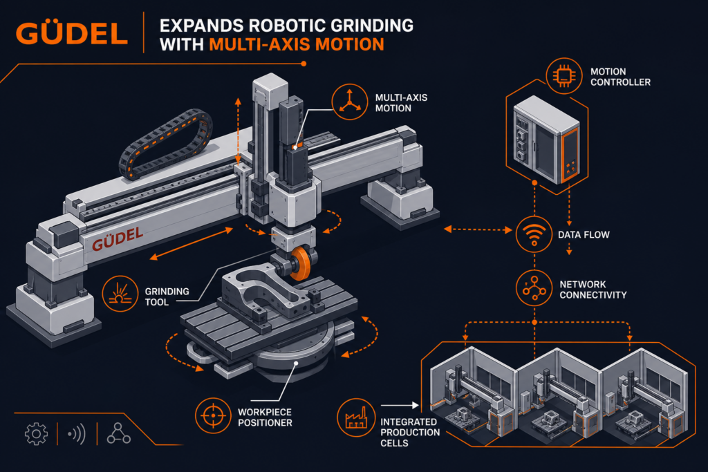 Güdel Expands Robotic Grinding with Multi-Axis Motion