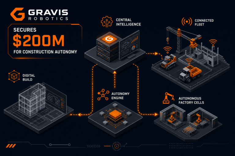Gravis Robotics obtient 200 millions de dollars pour l’autonomie en construction