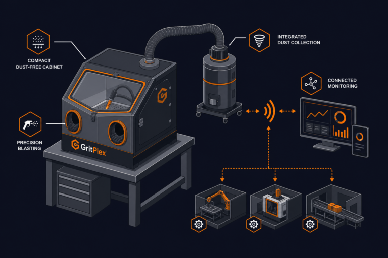 GritPlex Brings Compact Dust-Free Sandblasting to Benches
